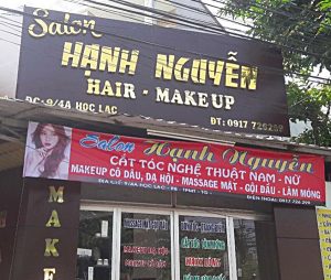 Mẫu biển quảng cáo cửa hàng làm tóc nail